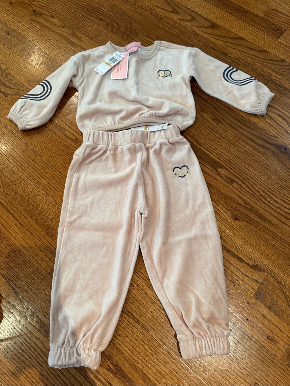 Juicy Couture Pink Velour Kids Matching Set